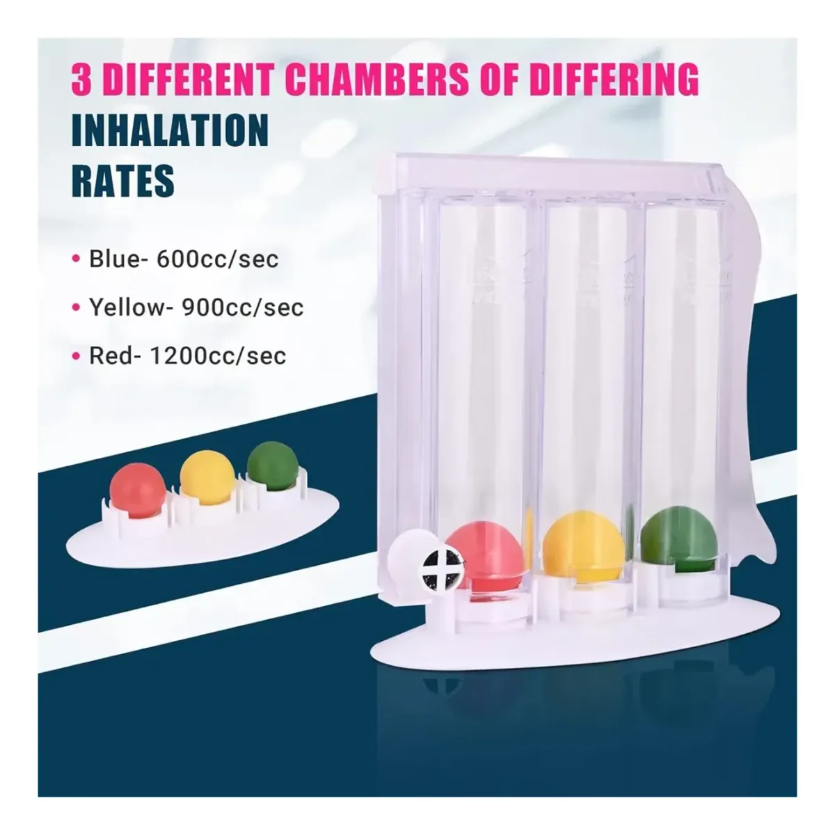 Spirocare 3 ball incentive spirometer – photo 3