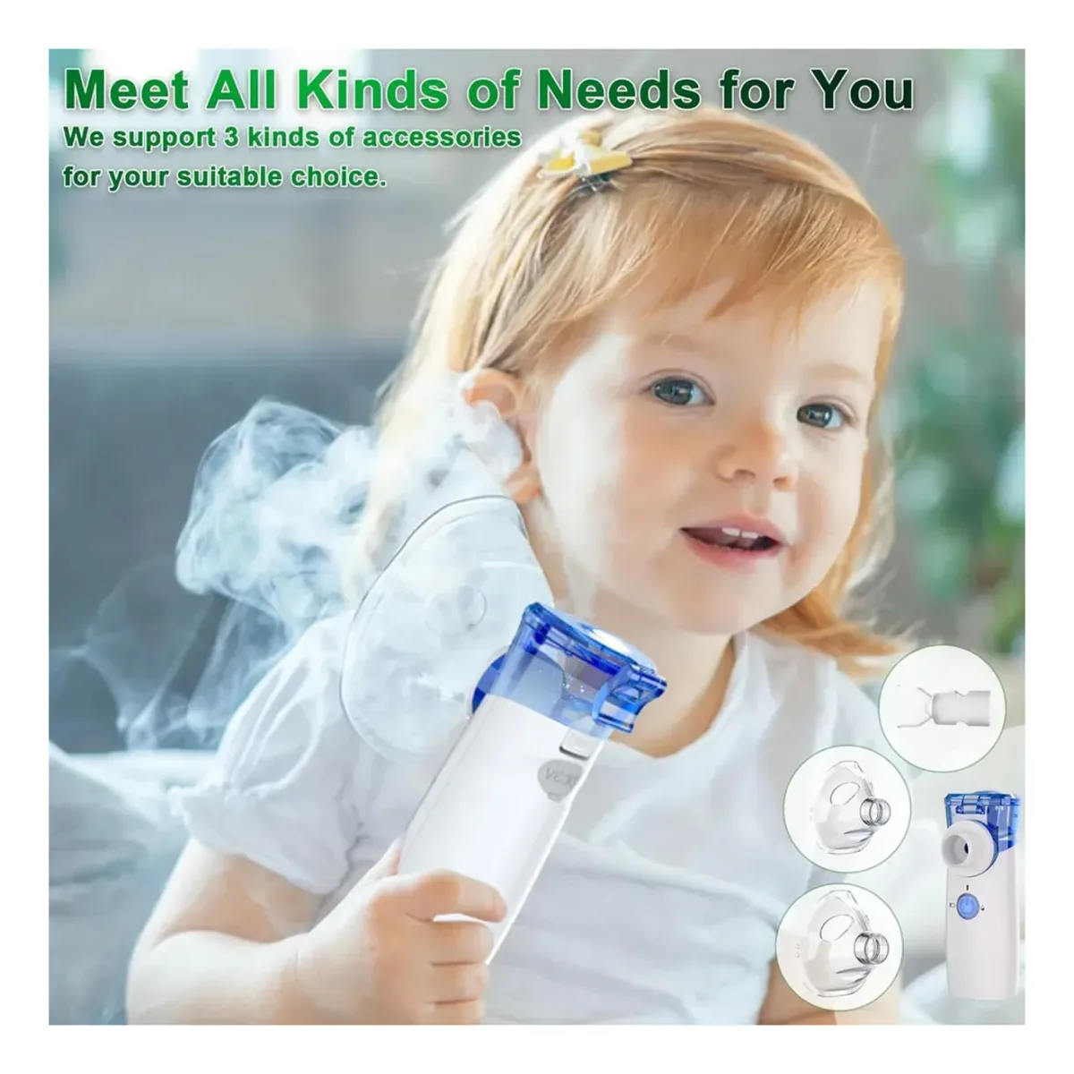 3 in 1 mesh nebulizer with child kids and adult masks – photo 4