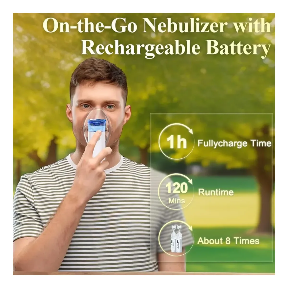 3 in 1 mesh nebulizer with child kids and adult masks – photo 5