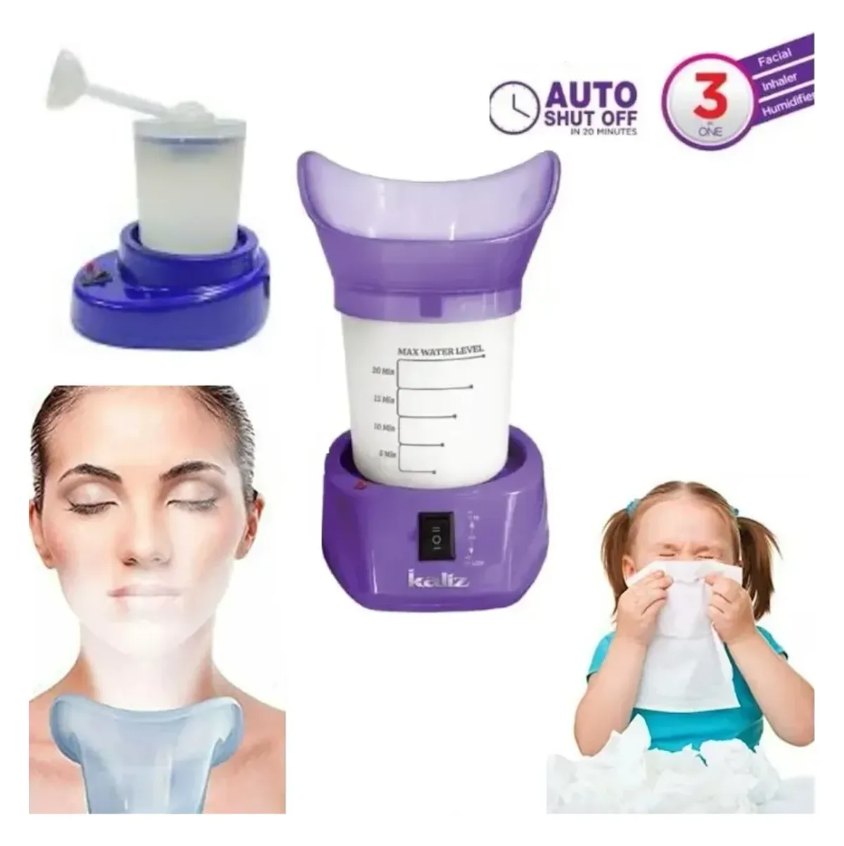 Kaliz 2 in 1 facial steamer and inhaler – photo 3