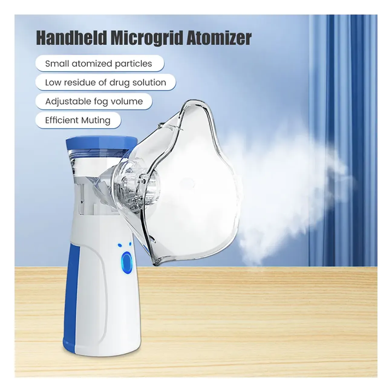 Rechargeable mesh nebulizer with mask