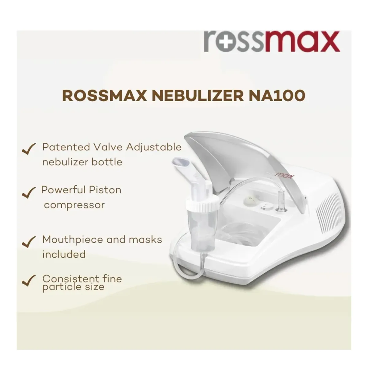 Rossmax NA100 piston compressor nebulizer – photo 4