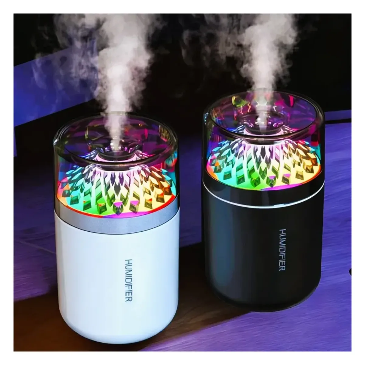 Mini volcano humidifier rainbow light – photo 3